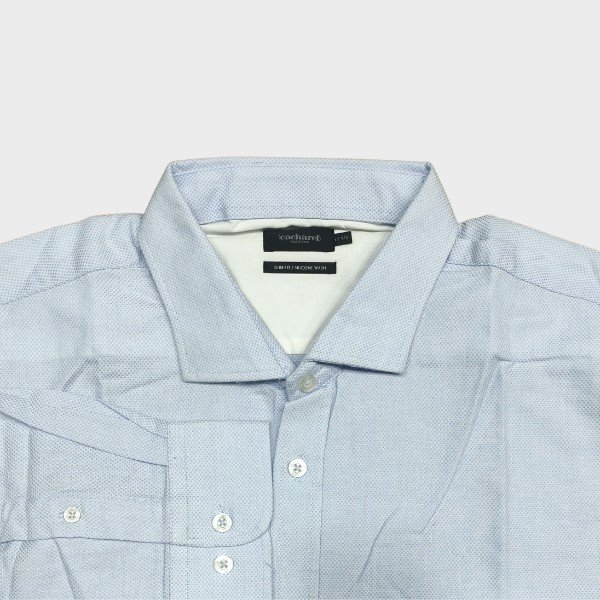 Export Quality Sky Blue Dot Formal Shirt for Men in Bangladesh - ArizaLife