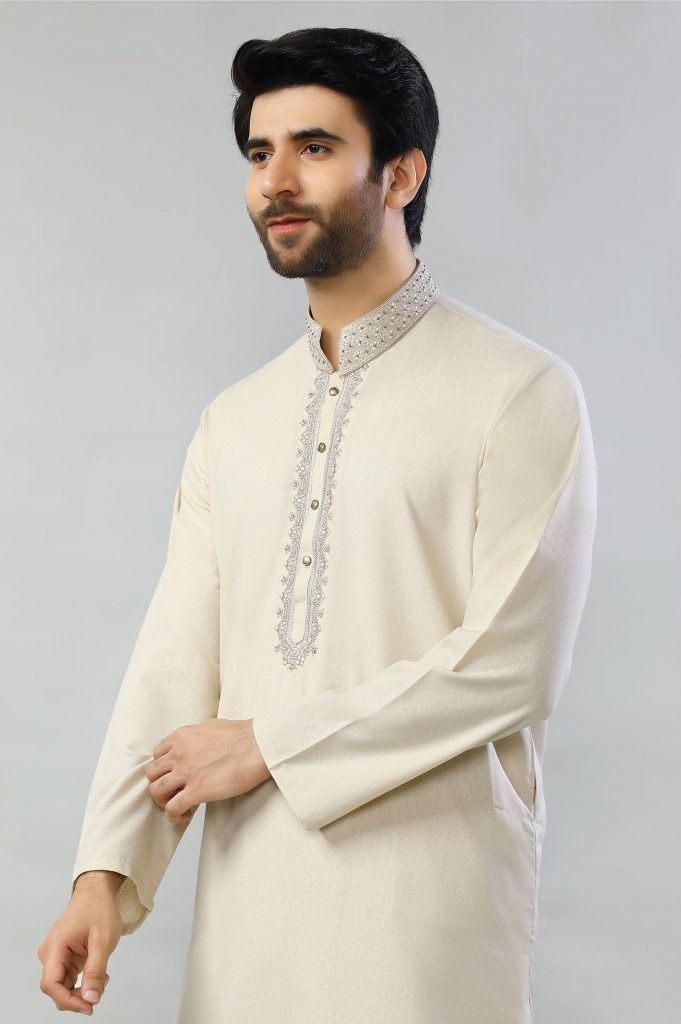 Diners Men Beige Ayudia Shalwar Kameez