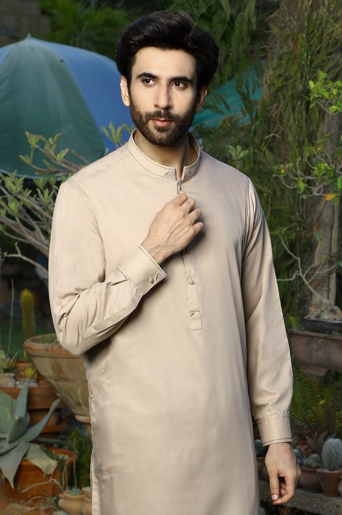 Diners Men Fawn Shalwar Kameez EG3237