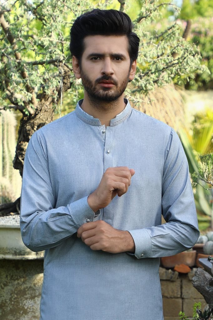 Diners Men Grey Kurta Shalwar EG3256