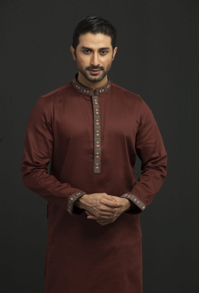Mens Embroidery Luxury Panjabi SG-117 A