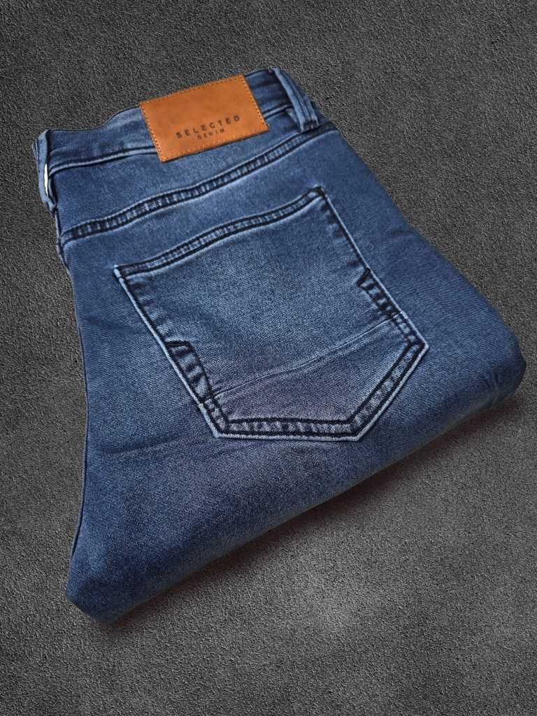 Selected Light Wash Tissue Denim Jeans Pant