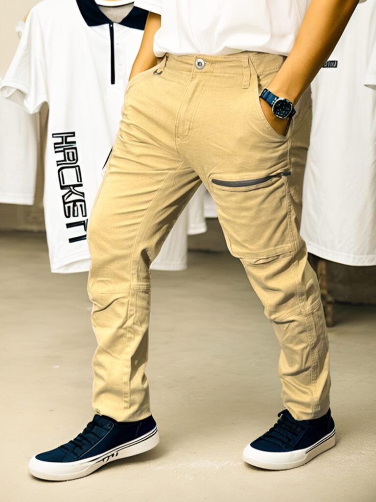 Original export Deep Cream cargo pants for men in Bangladesh