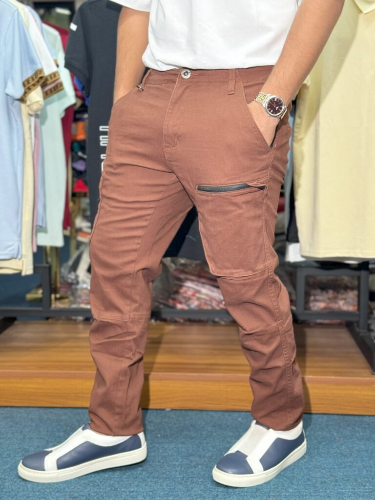 Original export Coffee cargo pants for men in Bangladesh