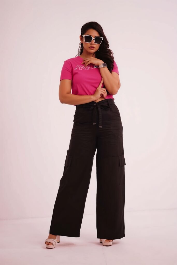 Original export Endless Black Cargo Pants For Women