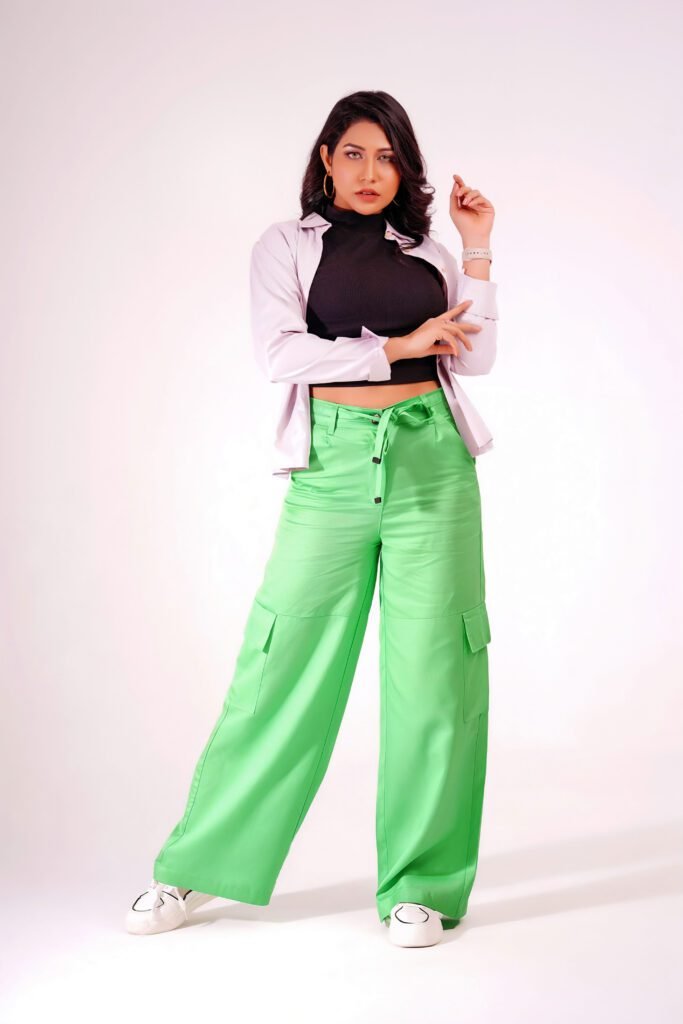 Original export Endless Green Cargo Pants For Women