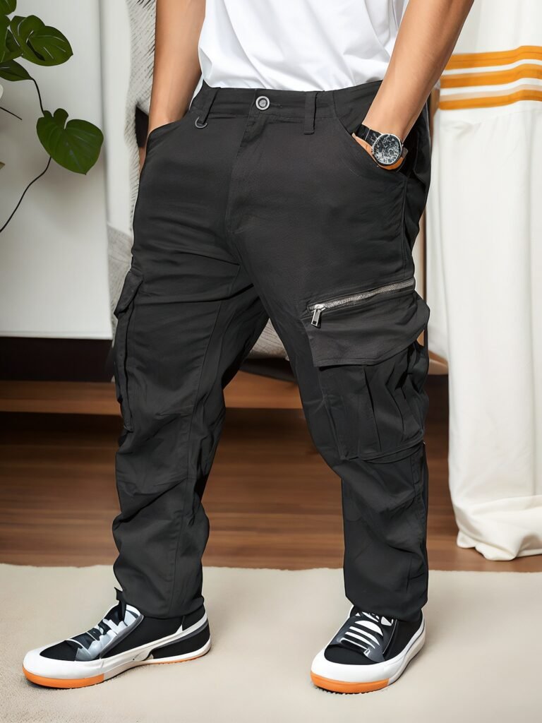 Original export Zara Black cargo pants for men